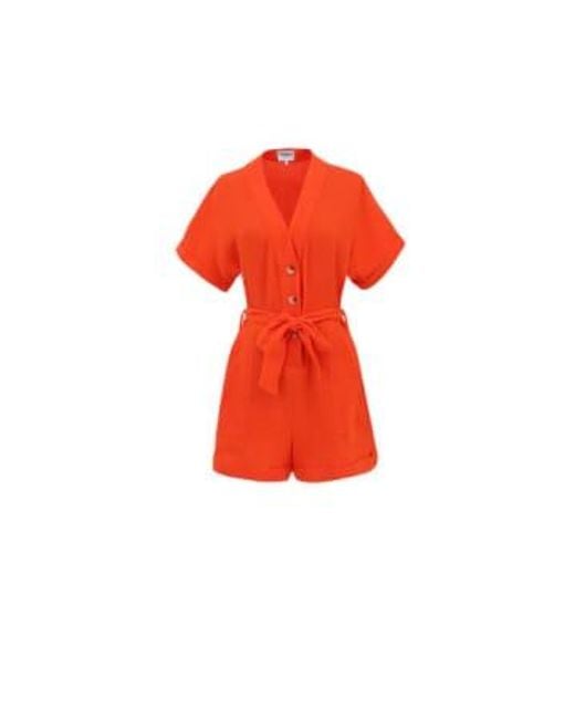 Lika playsuit in FRNCH de color Red