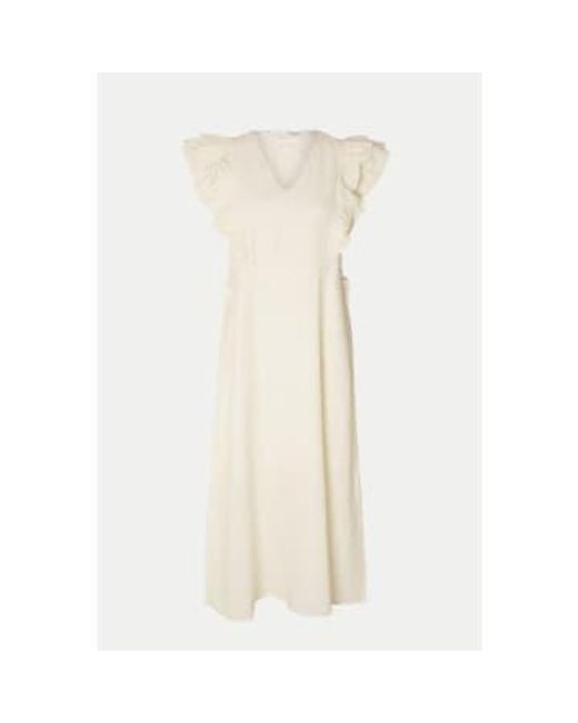SELECTED Natural Snow Hillie Ankle Linen Dress / 36