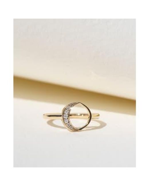Zoe & Morgan Natural New Moon Diamond Ring Small