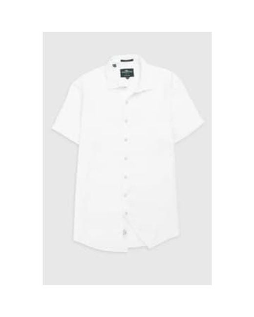 Camisa lino manga corta palm beach en blancanieves lp6266 Rodd & Gunn de hombre de color White