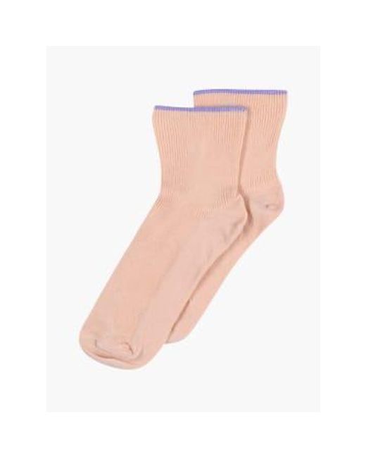 mp Denmark Pink Ava Ankle Socks Dust 37-39