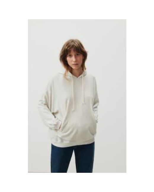 Ypawood Hoodie In Heather di American Vintage in White