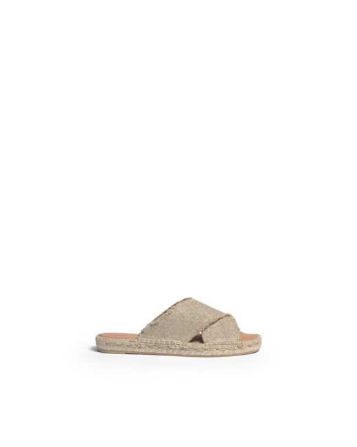 Castañer Palmera Flat Espadrille In Gold in Natural Lyst UK