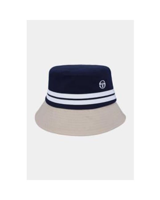 Sergio Tacchini Blue Stonewoods Bucket Hat Maritime /hummus One Size for men