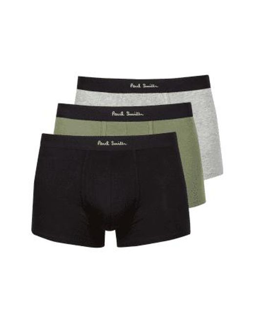 3 Pack Underwear Col Khakiblackgrey Size Xl di Paul Smith da Uomo