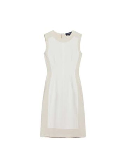 Sportmax White Double-colour Sleeveless Dress