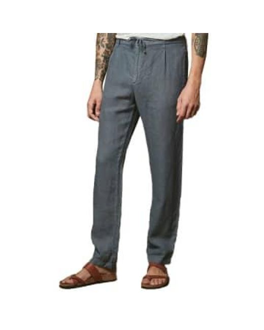 Hartford Gray Tanker Linen Pants / 34 One Length for men