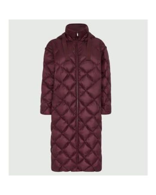 Abruzzo Long Quilted Coat 6 di Marella in Red
