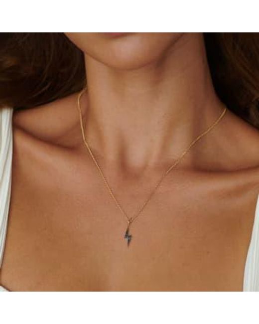 Zoe & Morgan Natural Zap Black Diamond Necklace One Size