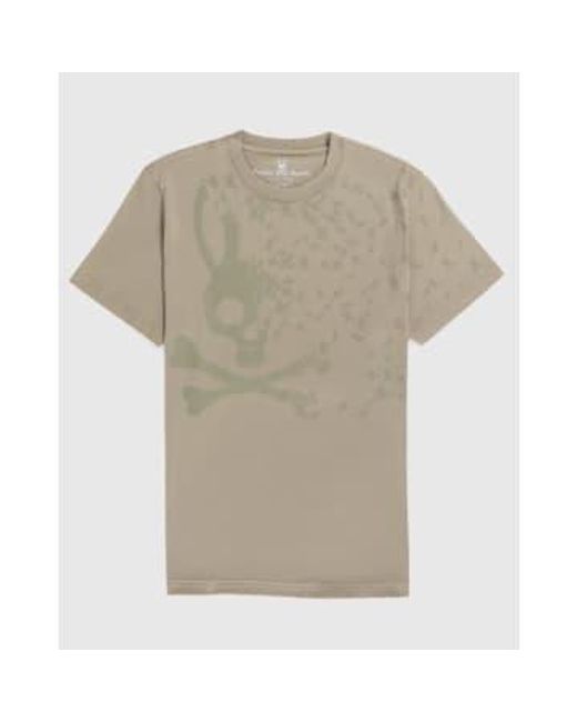 Psycho Bunny Natural Wet Mullen Graphic T Shirt for men