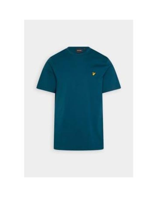 Lyle & Scott Apres Plain T Shirt in Blue for Men | Lyst