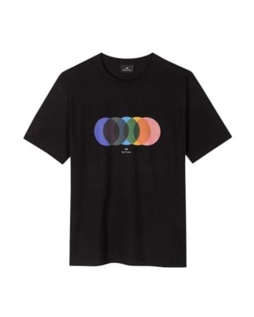 PS by Paul Smith Black Ps Circles' Print T-shirt M for men