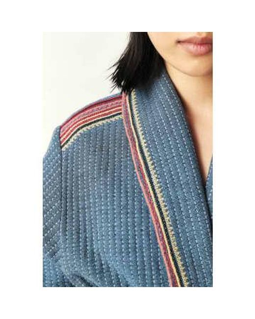 Ba&sh Blue Ciago Embroidered Jacket 0