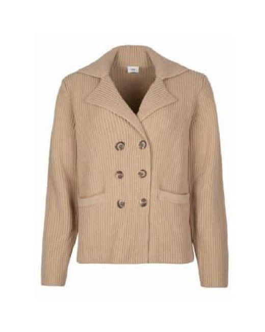 An'ge Natural Plain Knitted Suit Jacket
