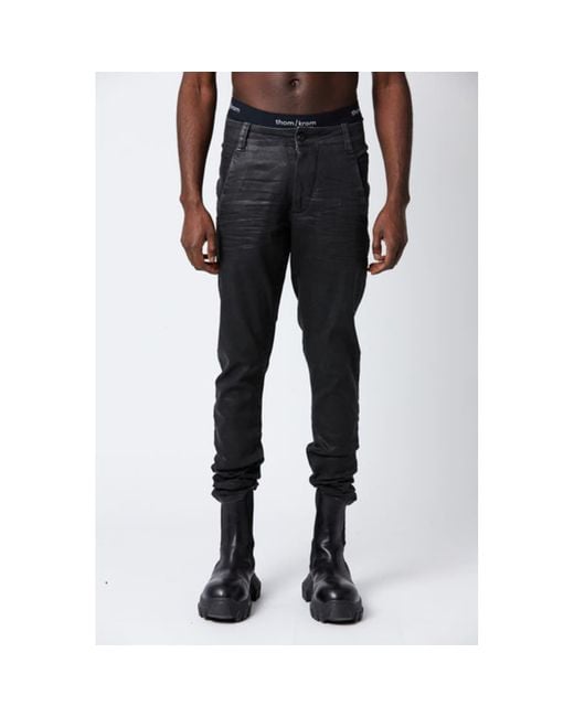 Thom Krom Grey Coated T 57 C Jeans in Black for Men | Lyst