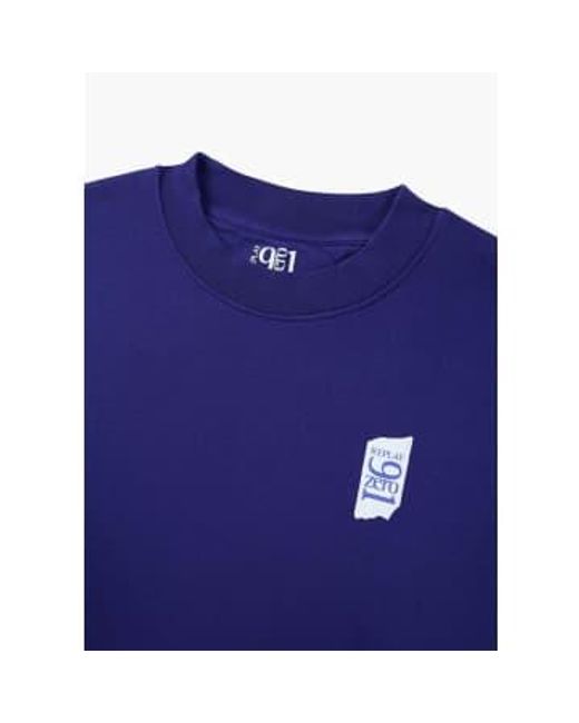 Mens 9Zero1 Small Logo Sweatshirt In di Replay in Blue da Uomo