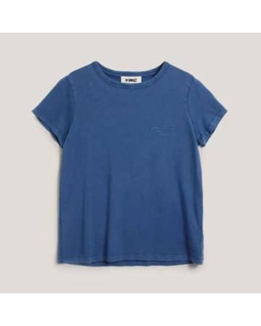 T-shirt coton jour bleu YMC en coloris Blue