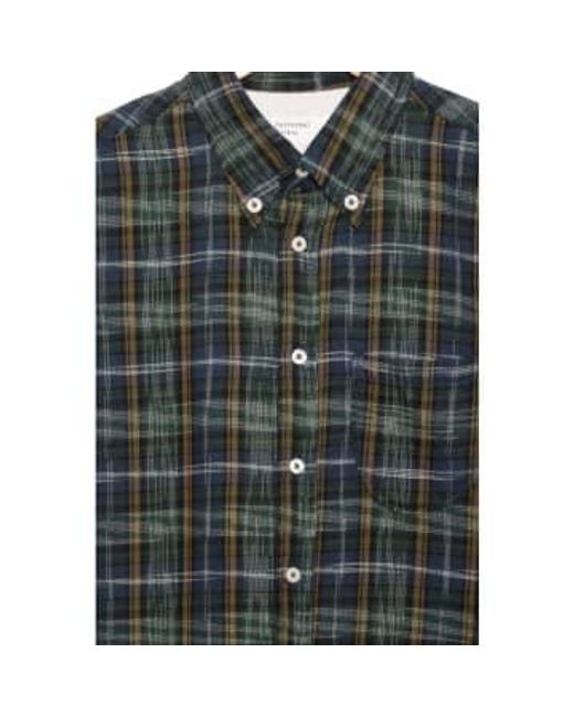 Universal Works Green Daybrook Shirt 29151 Ikat Twill Check S for men