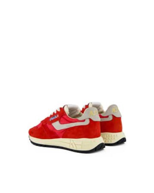Autry Red Reelwind Low Shoes Leather