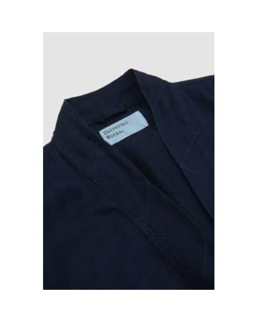 Universal Works Blue Tie Front Jacket Herringbone Denim M for men