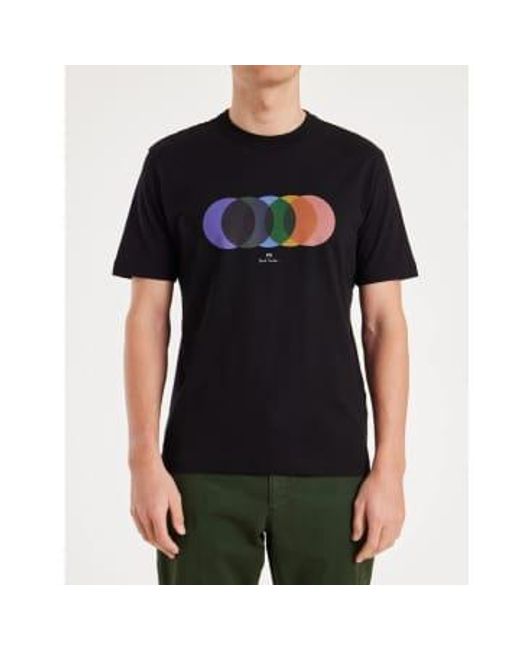 PS by Paul Smith Black Ps Circles' Print T-shirt M for men