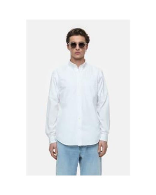 Closed White Button Down Shirt Popeline Cotton S for men