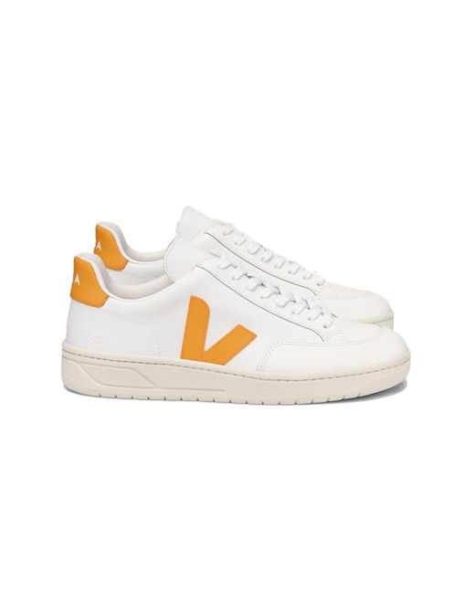 Veja V-12 Leather Extra White Ouro Shoes for Men | Lyst