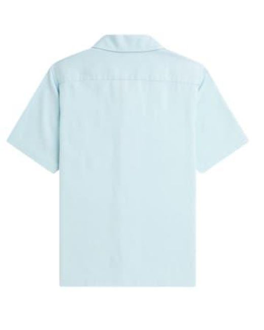 Fred Perry Blue Short Sleeve Shirt for men