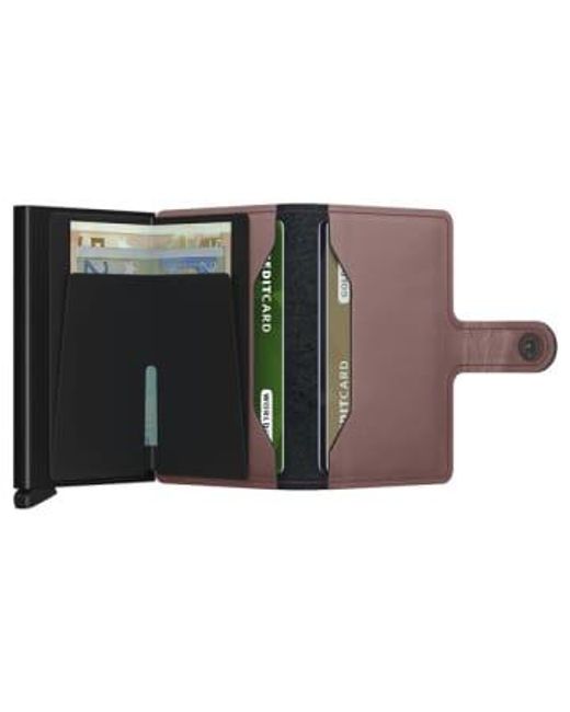 Secrid Brown Mini Wallet Matte One Size for men
