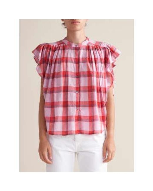 Bellerose Red Chaos Check Bluse