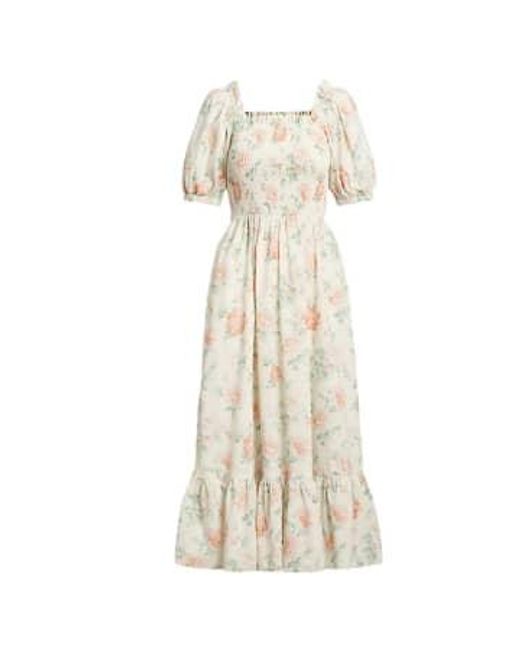 Ralph Lauren Natural Blossom Short Sleeve Elery Dress M