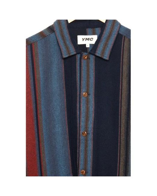 YMC Blue Pj Overshirt Multi for men