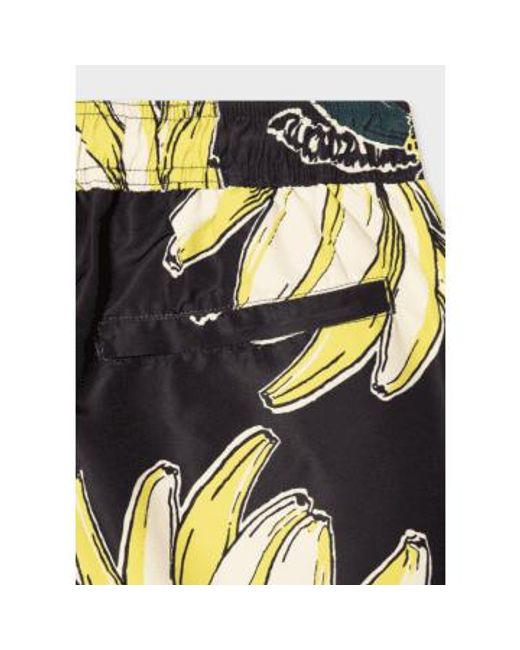 Paul Smith Black 'banana' Print Swim Shorts Polyester for men