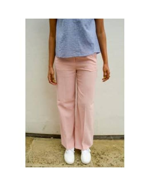 Atelier Rêve Metallic Leono Silver Pink Trousers 38
