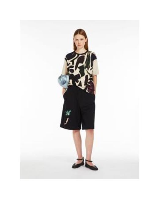 Weekend by Maxmara Black Viterbo Abstract Short Sleeve T Shirt Size: S, Col: B S
