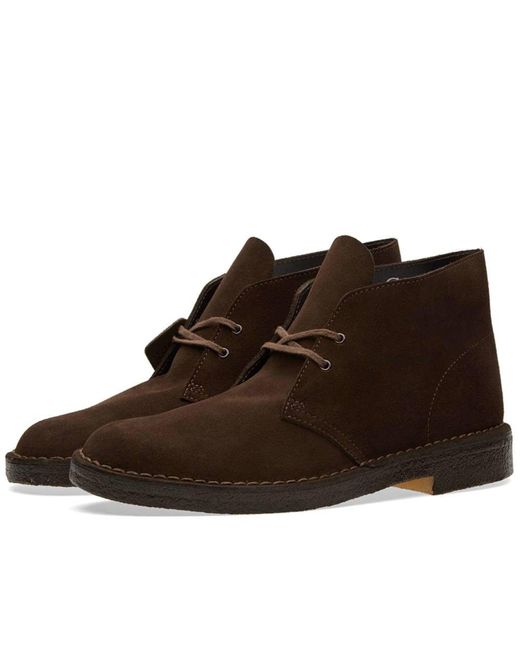 Clarks Desert Boot Brown Suede for Men Lyst UK