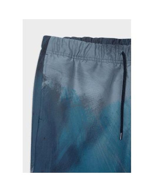 PS by Paul Smith Blue Brush Stroke Print Shorts for men