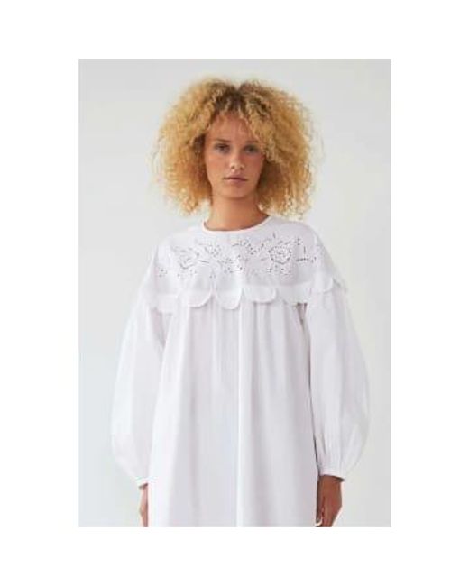 Annemone Dress Embroidery Anglaise di Stella Nova in White