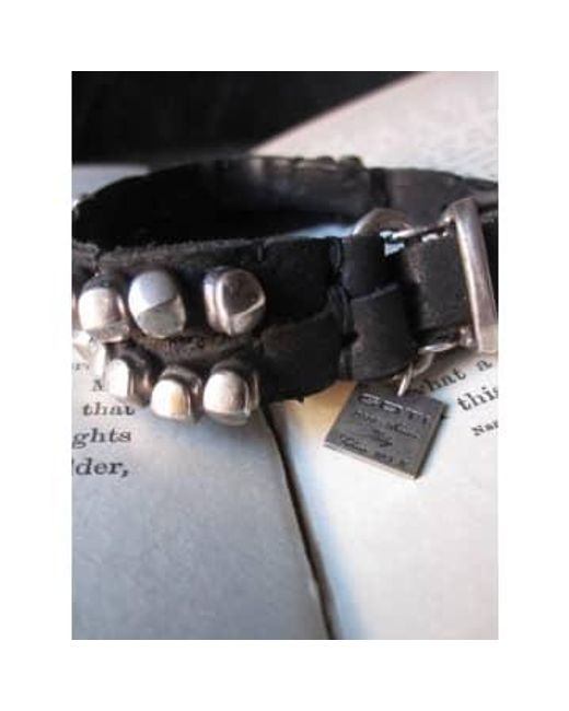 Goti Metallic 116 nugget Leather Bracelet