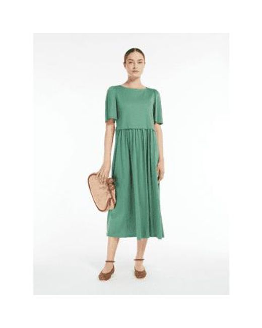 Snack Jersey Short Sleeve Midi Dress Size S Col Co di Weekend by Maxmara in Green