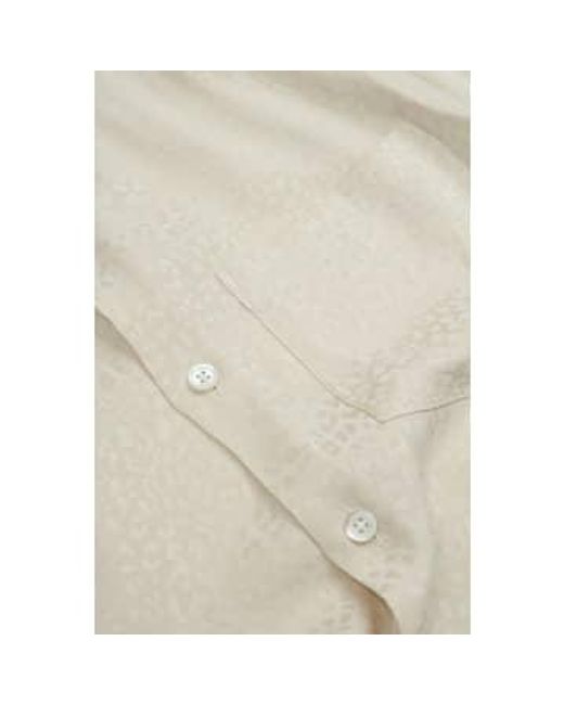 Portuguese Flannel White Finger Print Shirt Off S for men