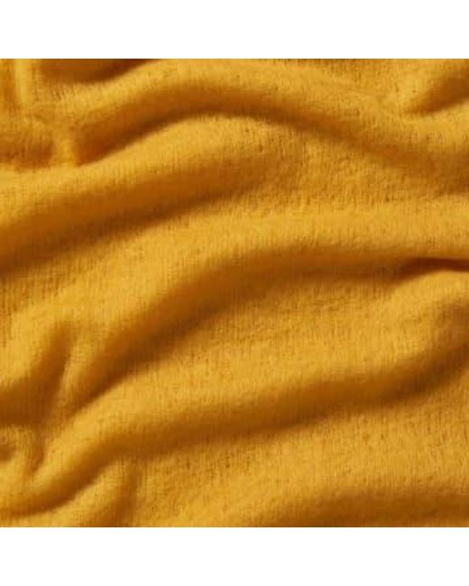 PUR SCHOEN Metallic Hand Felted Cashmere Soft Scarf Mustard + Gift