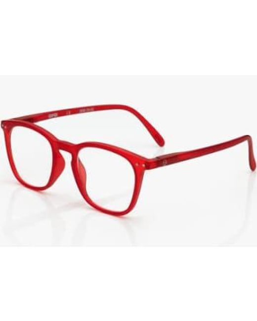 Shape E Crystal Reading Glasses di Izipizi in Red