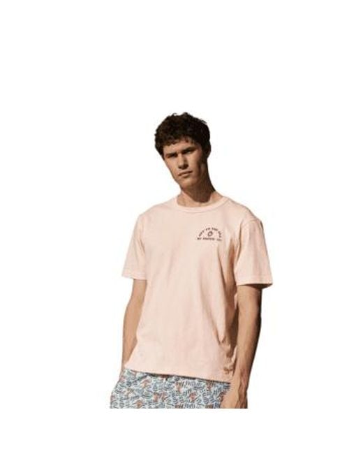 Camiseta algodón lugny en rosa Faguo de hombre de color Pink