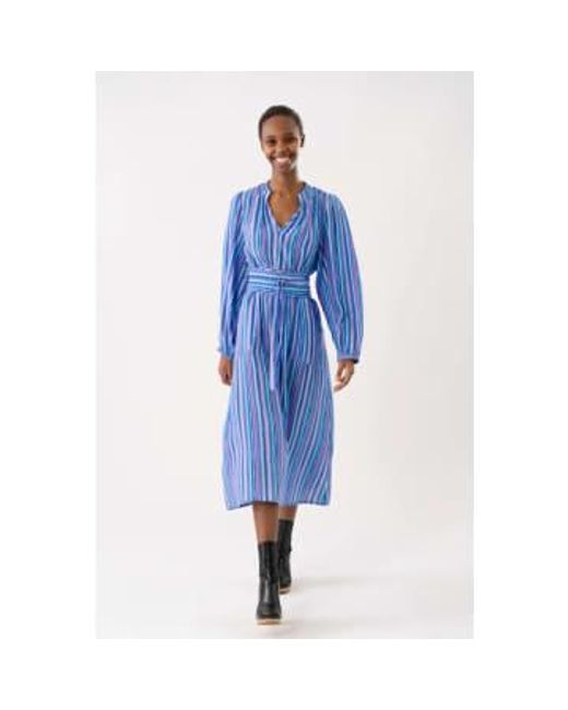 Lolly's Laundry Blue Paris Multi Midi Dress Xs