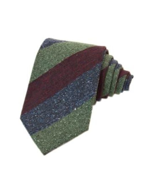 40 Colori Gray Burgundy Silk Three Toned Striped Tie Silk for men