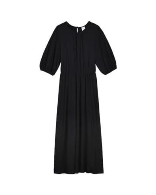 Kowtow Black Gather Drape Dress