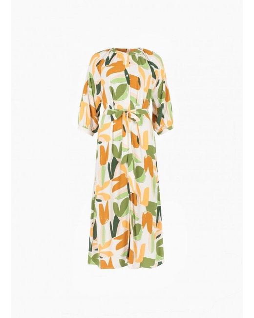 An ge Robe Longue A Motif in Metallic Lyst UK