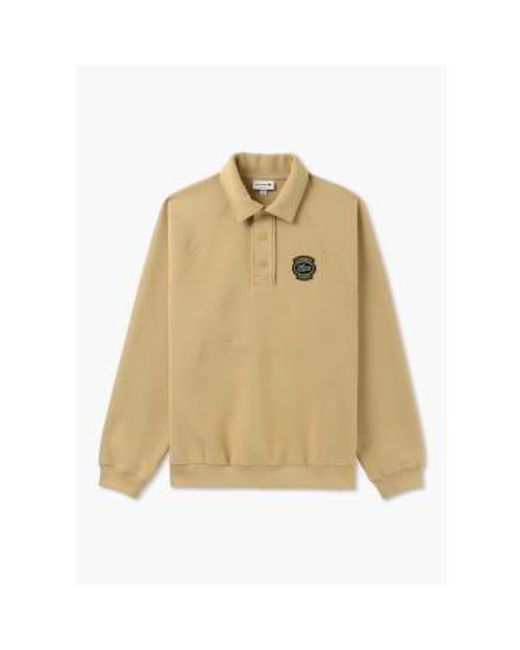 Lacoste Natural S French Heritage Snap Button Pique Sweatshirt for men