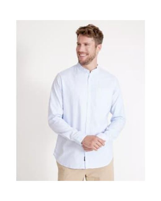Jan Collarless Shirt di Holebrook in White da Uomo